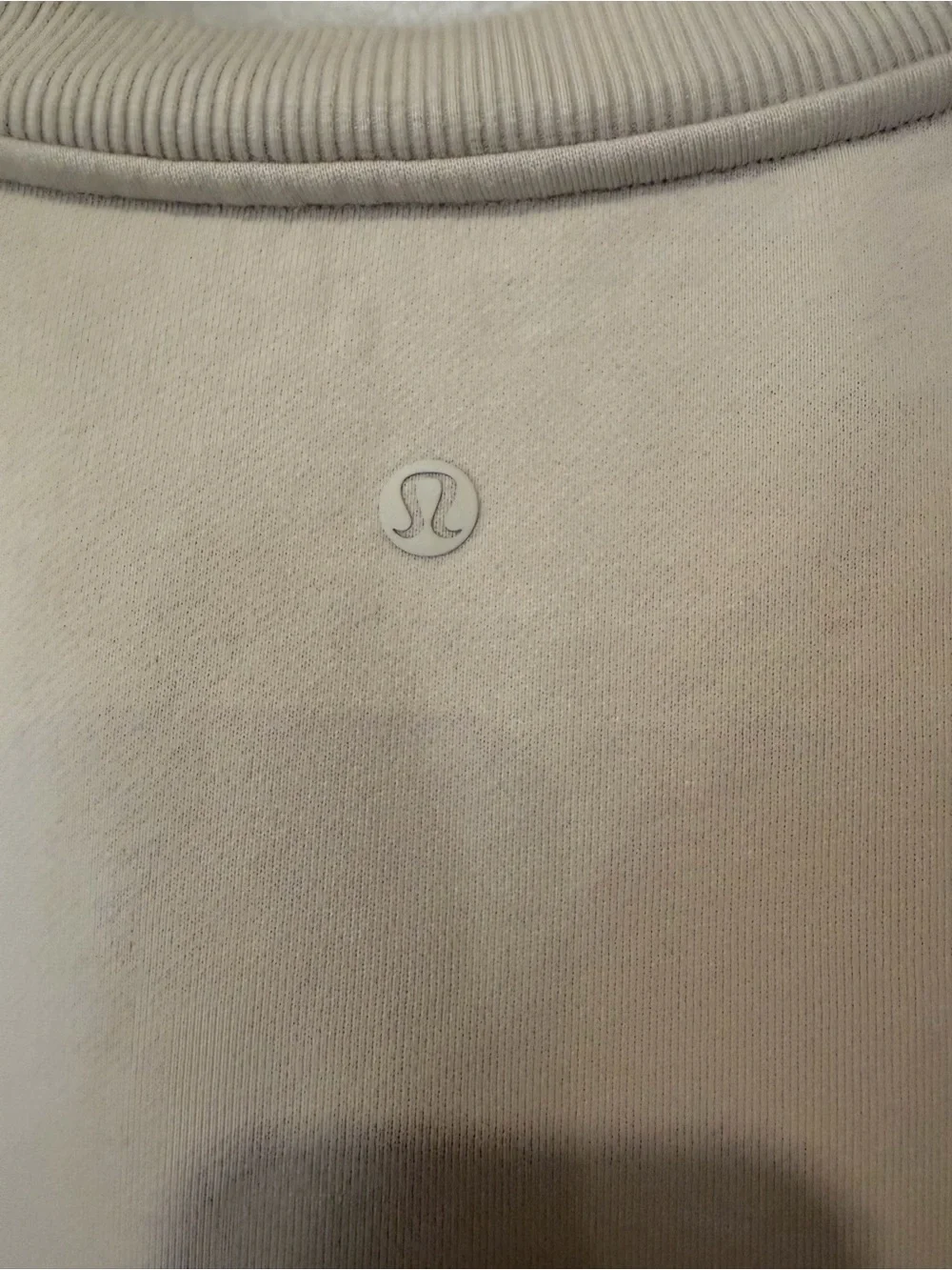 Lululemon Cotton French Terry + Swift Tee Crop in Natural Ivory